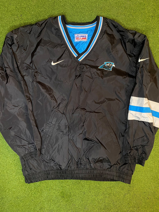 90s Carolina Panthers - Nike - Reversible - Vintage NFL Pullover (XL) - Gametime Vintage