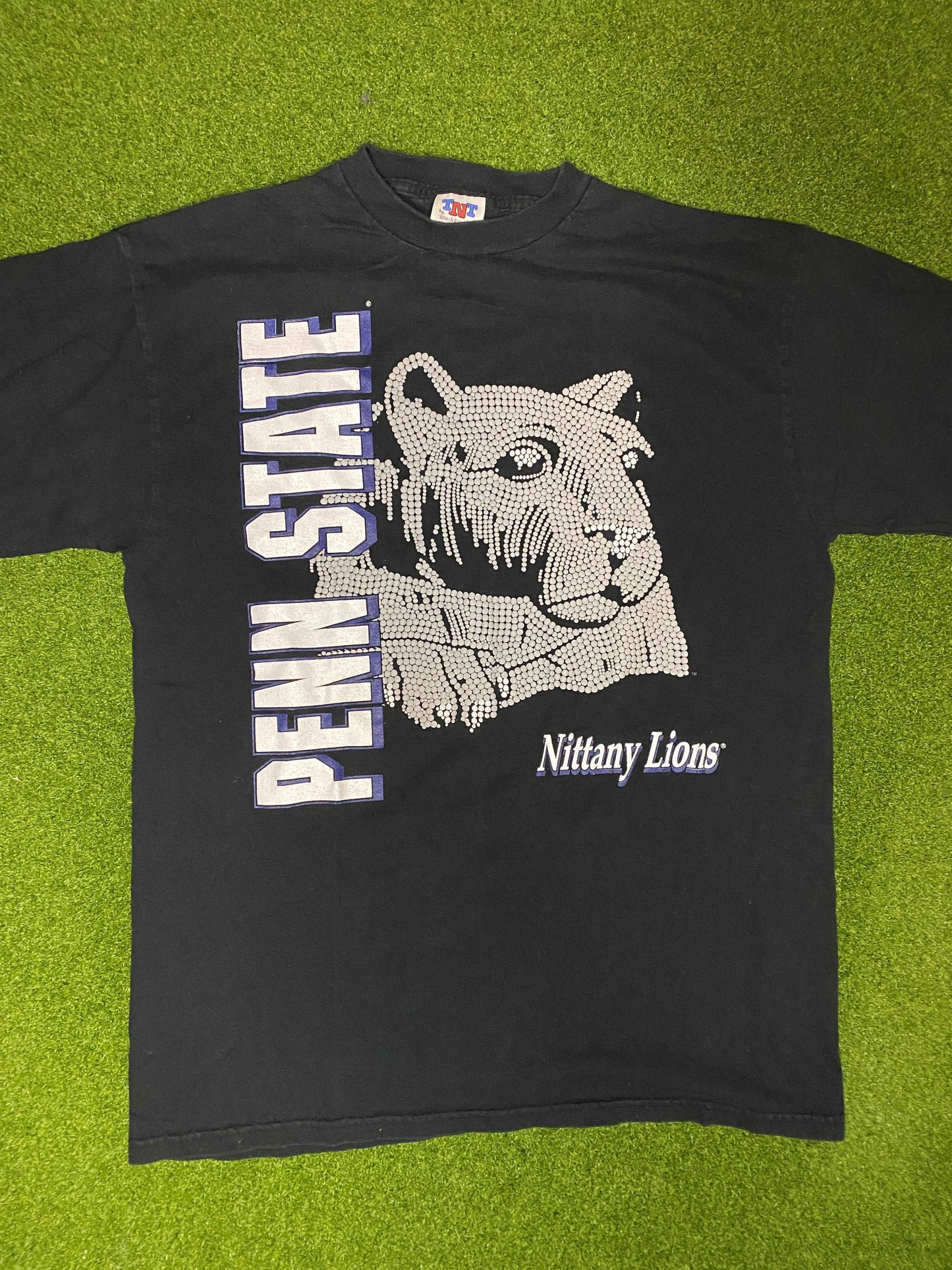 90s Penn State - Big Logo - Vintage College Tee Shirt (XL) - Gametime Vintage