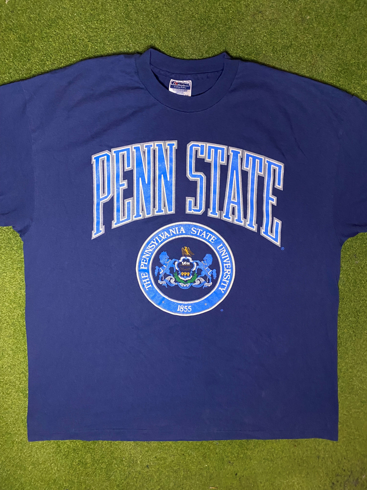 90s Penn State Nittany Lions - Vintage University T Shirt (2XL) - Gametime Vintage