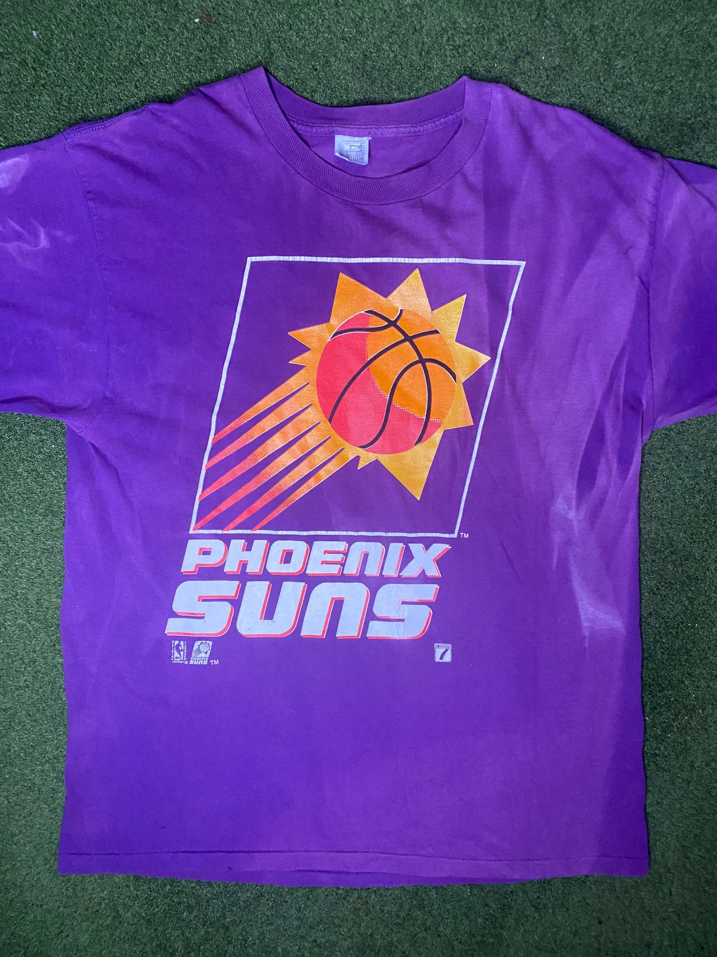 90年代菲尼克斯太阳队 - 复古NBA T恤 (XL)