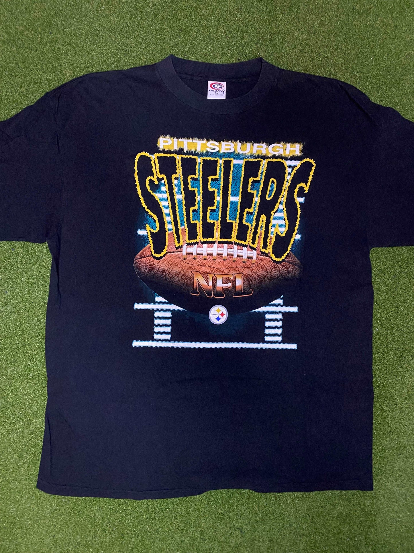 90s Pittsburgh Steelers - Vintage NFL Tee Shirt (XL) - Gametime Vintage