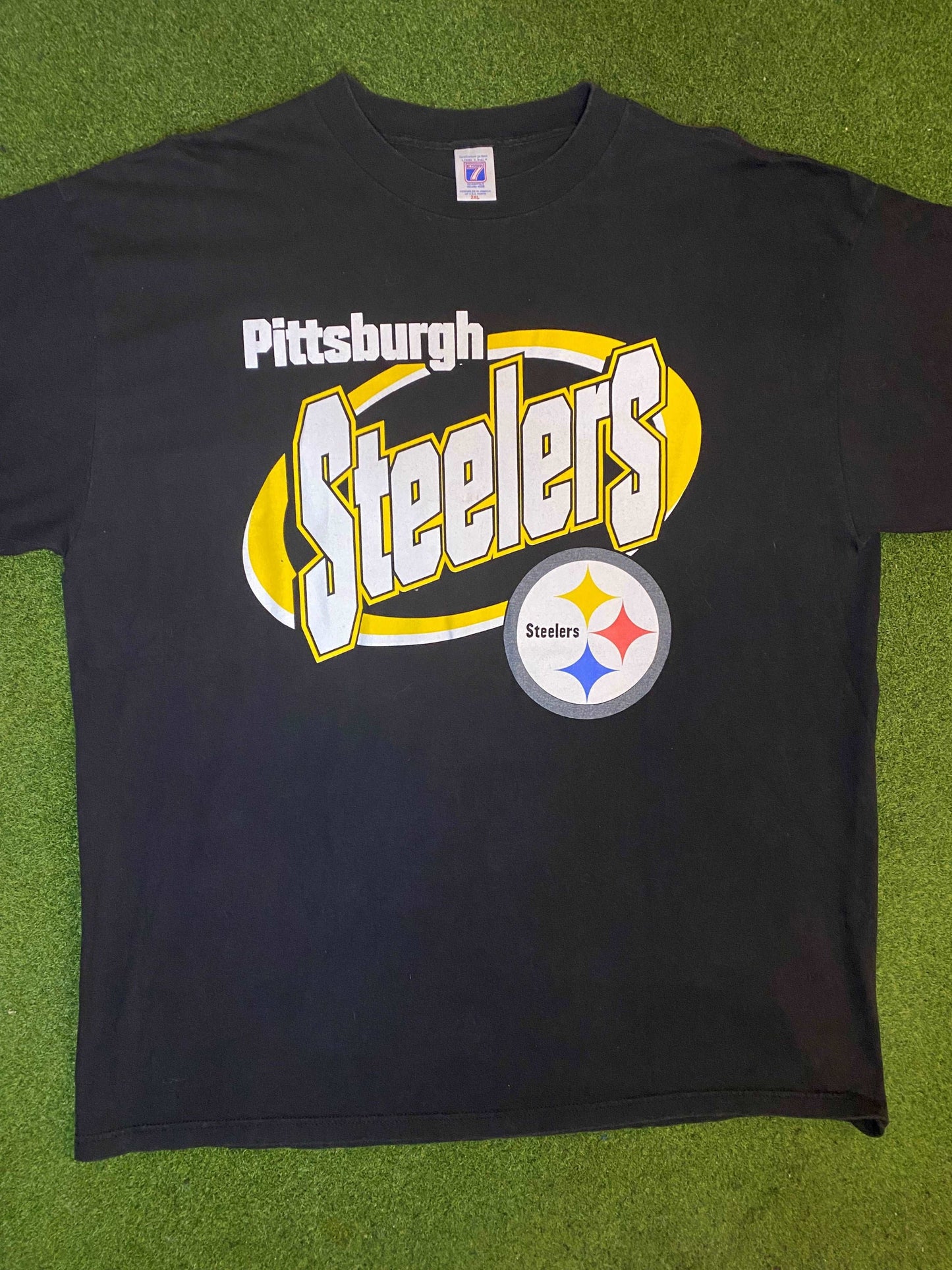90s Pittsburgh Steelers - Vintage NFL T-Shirt (2XL) - Gametime Vintage