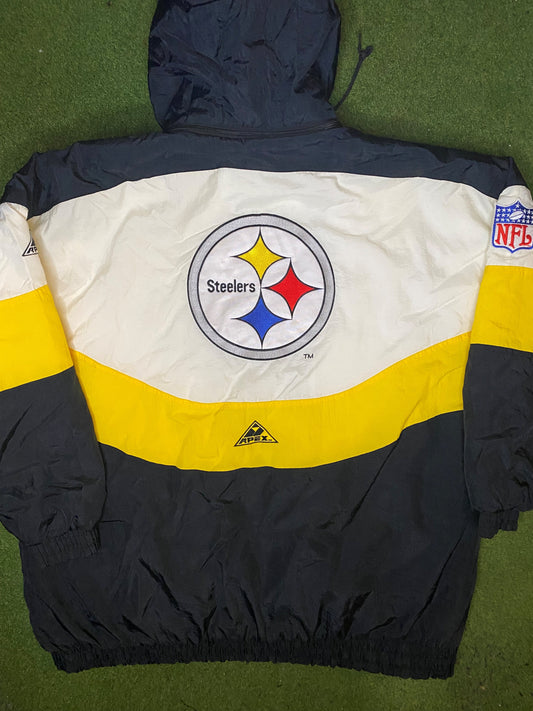 90s Pittsburgh Steelers - Vintage NFL Winter Jacket (2XL)