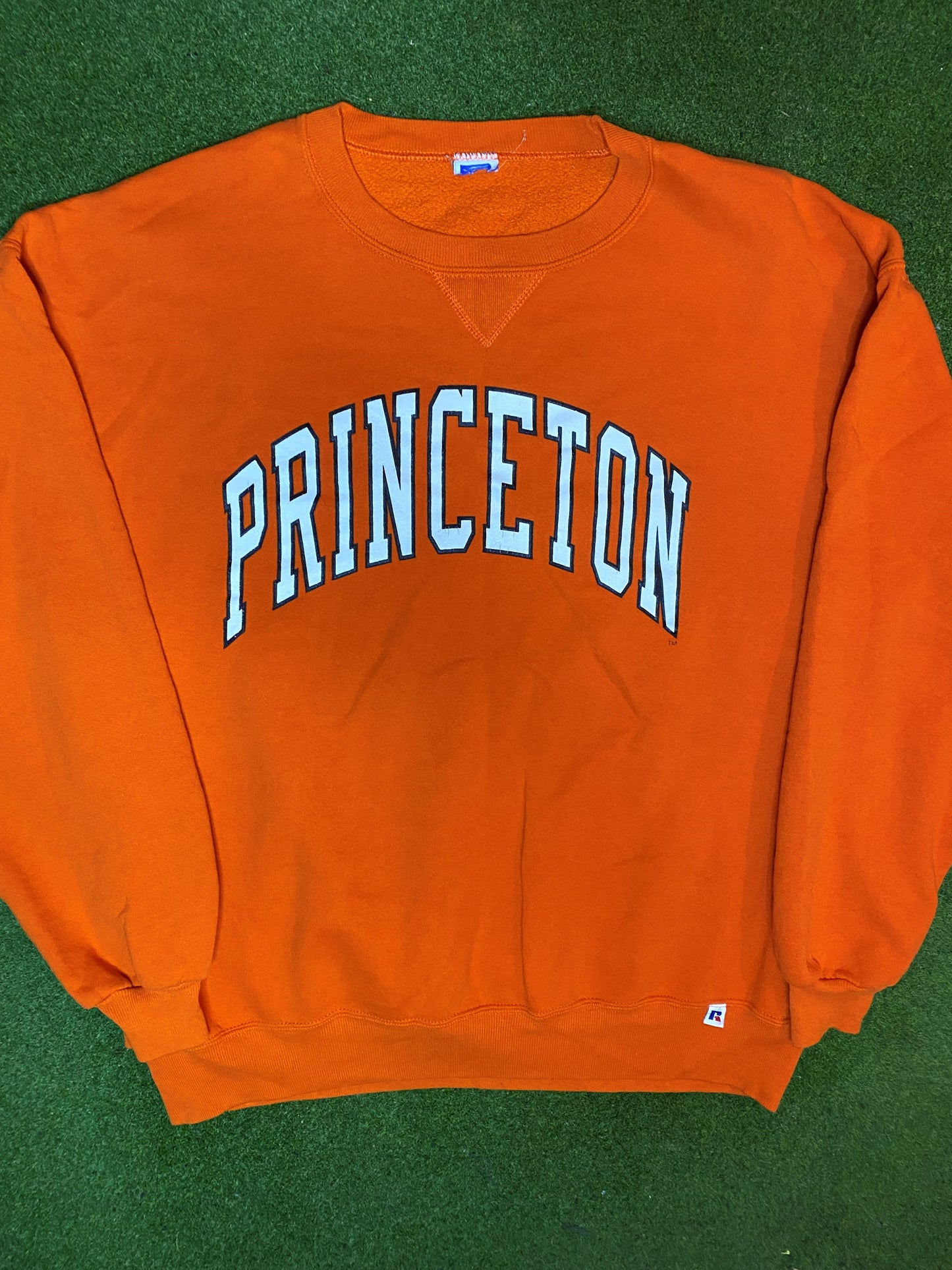90s Princeton Tigers - Vintage Ivy League Crewneck Sweatshirt (XL) - Gametime Vintage