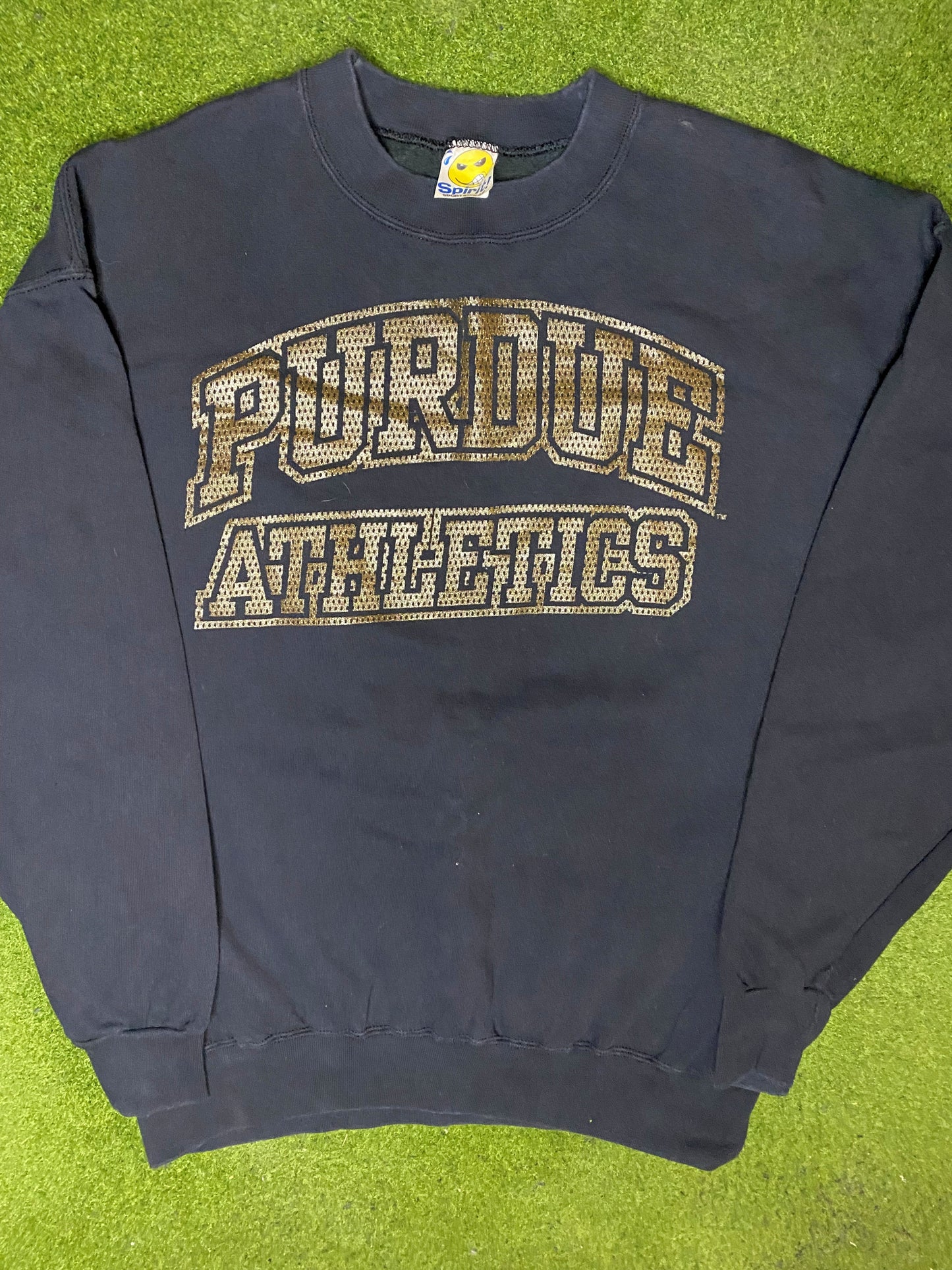 90s Purdue Boilermakers - Vintage College Sweatshirt (XL) - Gametime Vintage