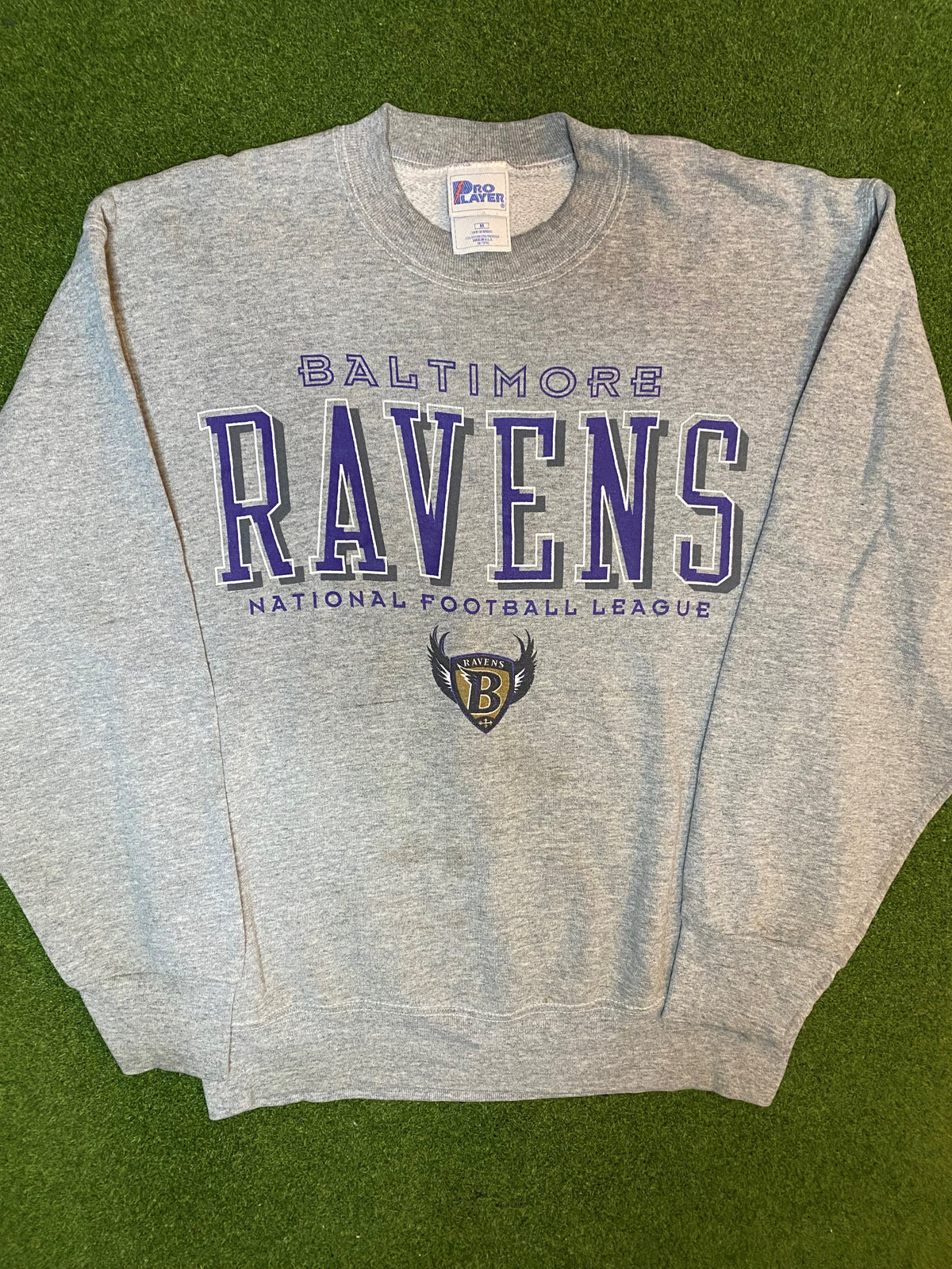 90s Baltimore Ravens - Vintage NFL Crewneck Sweatshirt (Medium) - Gametime Vintage