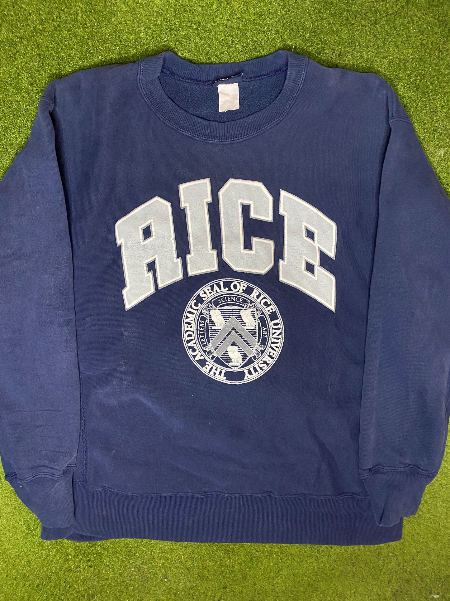 90s Rice Owls - Vintage University Sweatshirt (XL) - Gametime Vintage