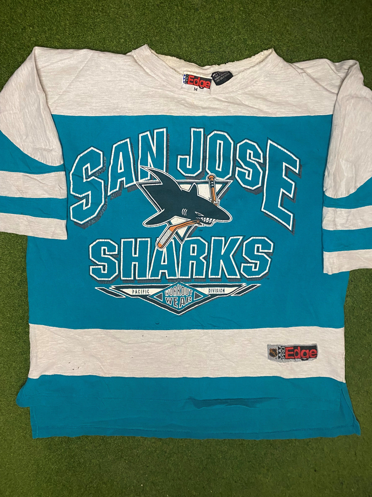 90s San Jose Sharks - Vintage NHL Shirt (Medium) - Gametime Vintage