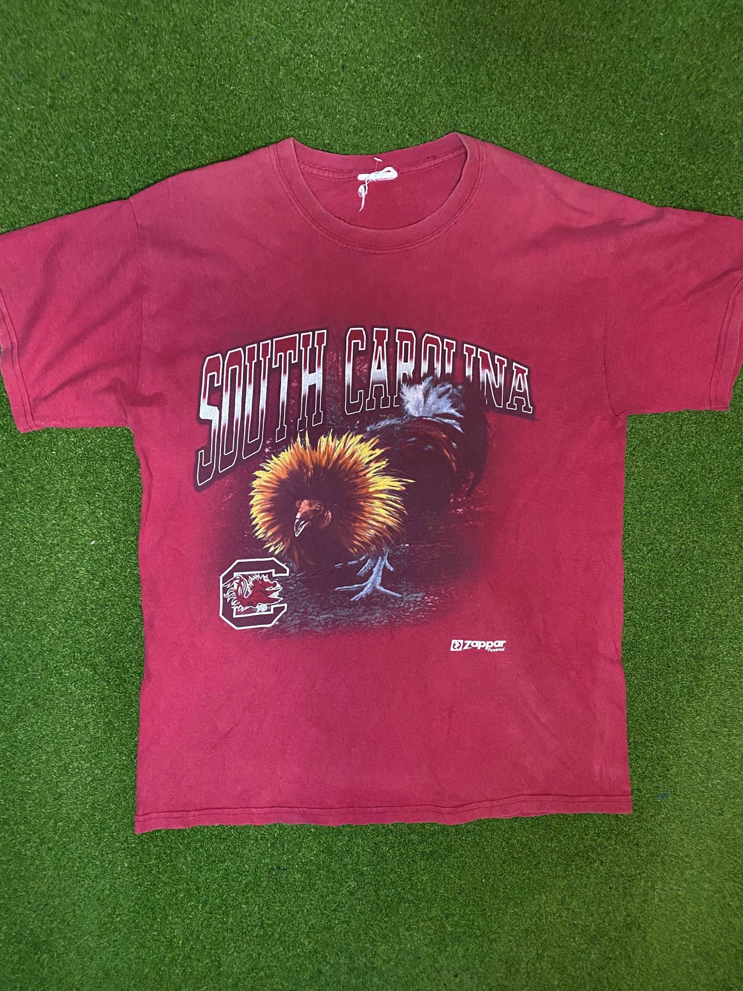 90s South Carolina Gamecocks - Vintage College Tee Shirt (Large) - Gametime Vintage