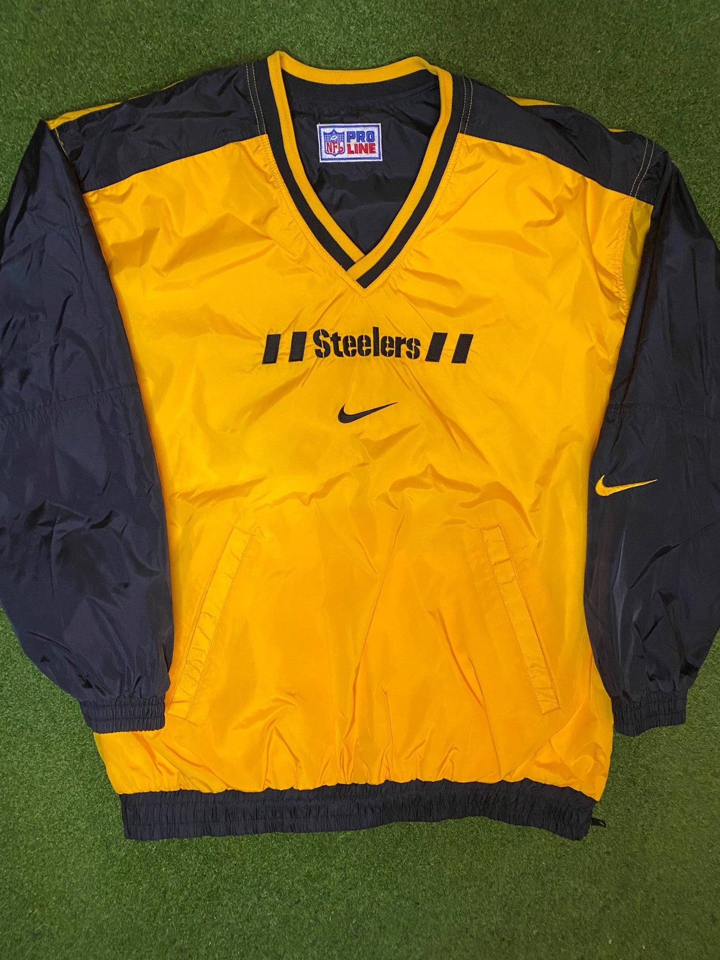 90s Pittsburgh Steelers - Nike - Vintage NFL Pullover (XL) - Gametime Vintage