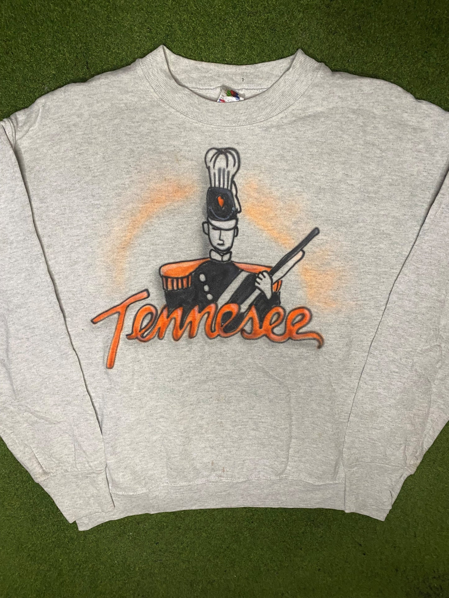 90s Tennessee Volunteers - Air Brushed - Vintage College Sweatshirt (Medium) - Gametime Vintage