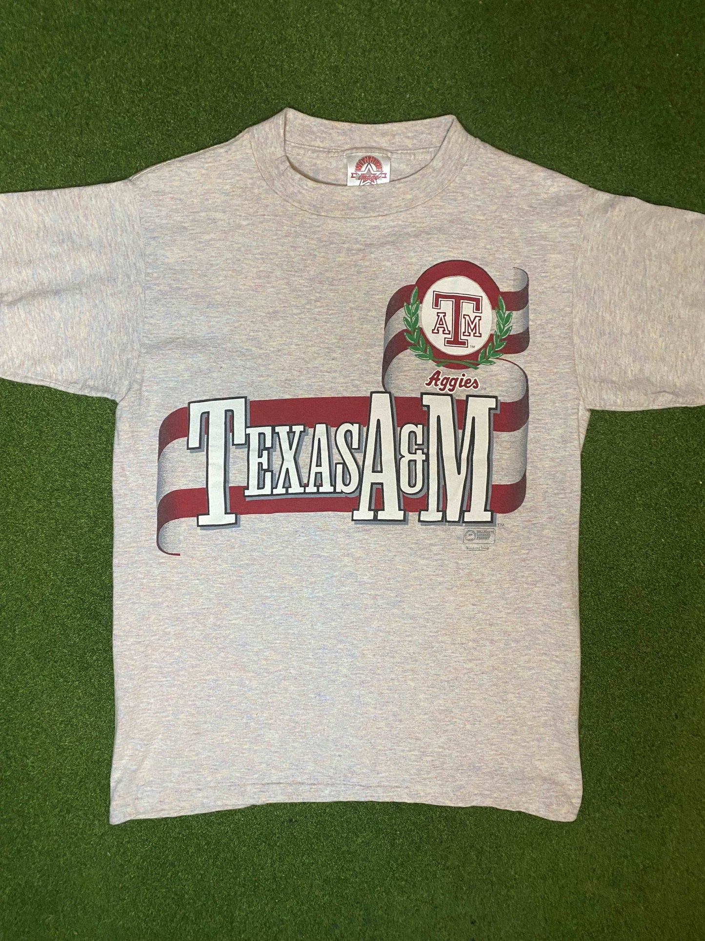 90s Texas A&M Aggies - Vintage College Tee Shirt (Medium) - Gametime Vintage