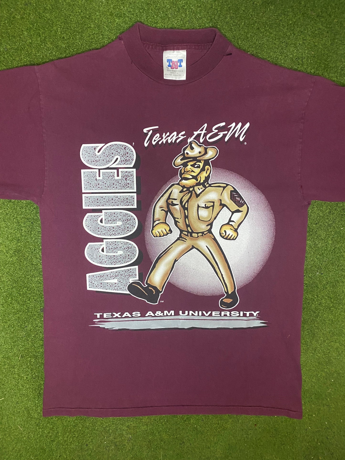 90s Texas A&M Aggies - Vintage College T-Shirt (Large) - Gametime Vintage