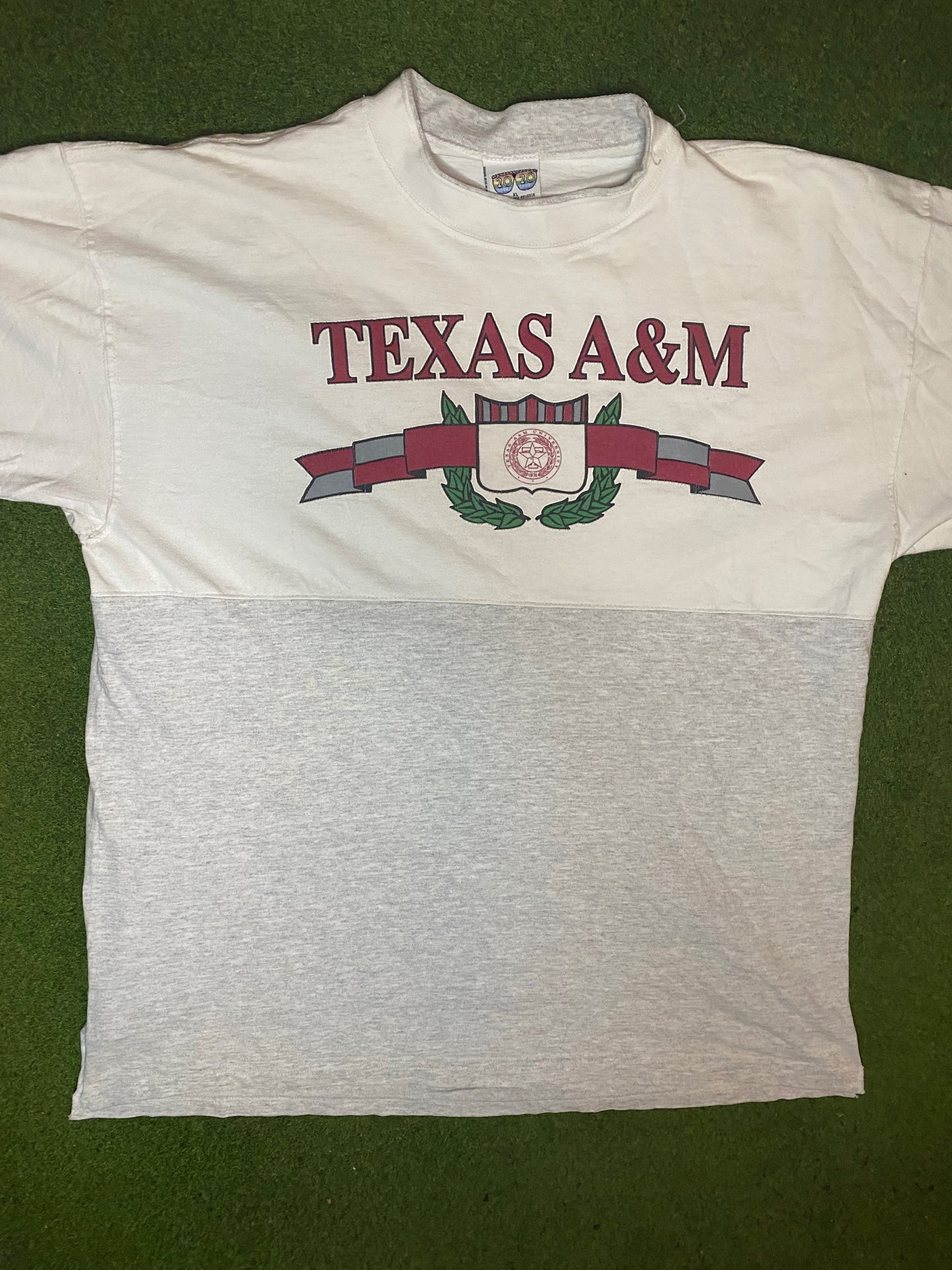 90s Texas A&M Aggies - Vintage College Shirt (XL) - Gametime Vintage