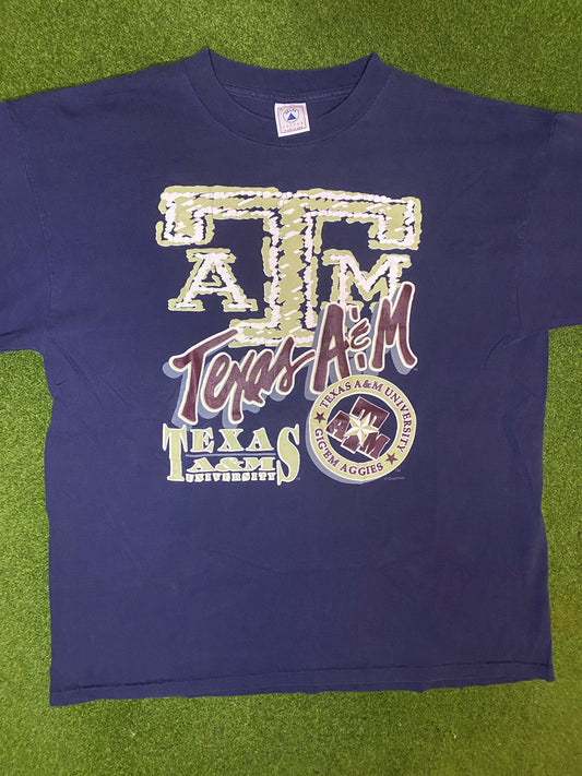 90s Texas A&M Aggies - Vintage College Tee (XL)