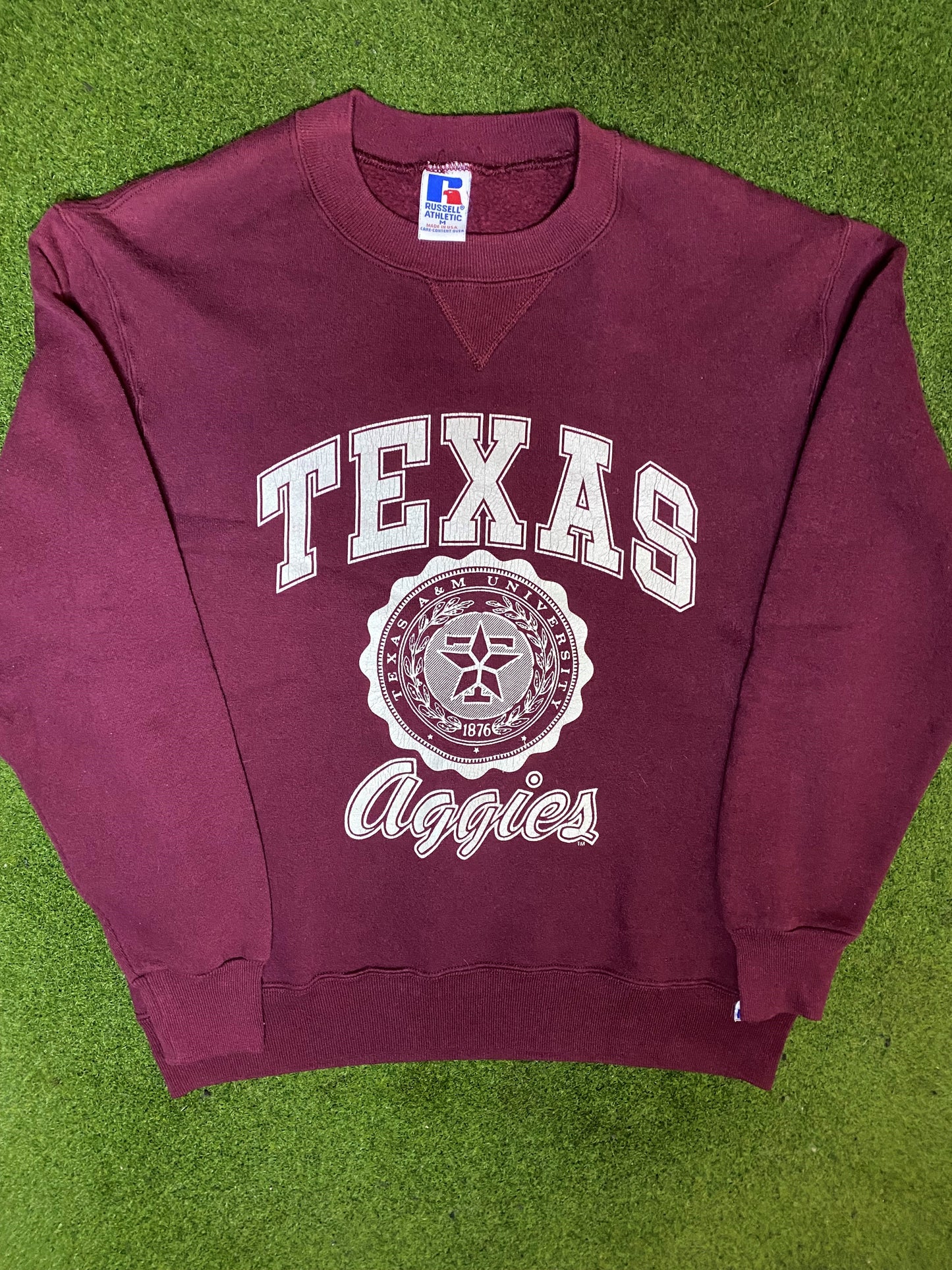 90s Texas A&M Aggies - Vintage University Sweatshirt (Medium) - Gametime Vintage