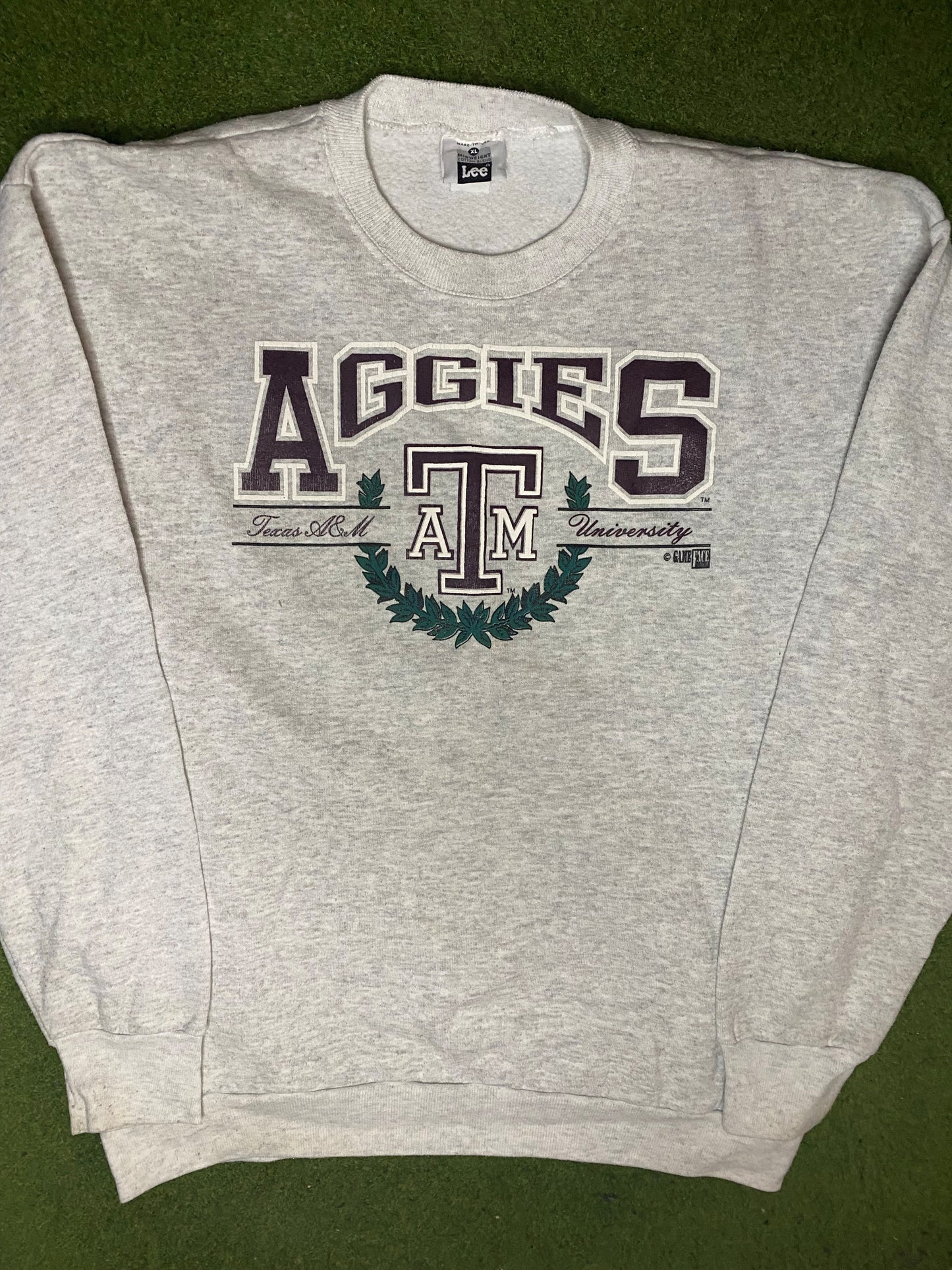 90s Texas A&M Aggies - Vintage College Sweatshirt (XL) - Gametime Vintage
