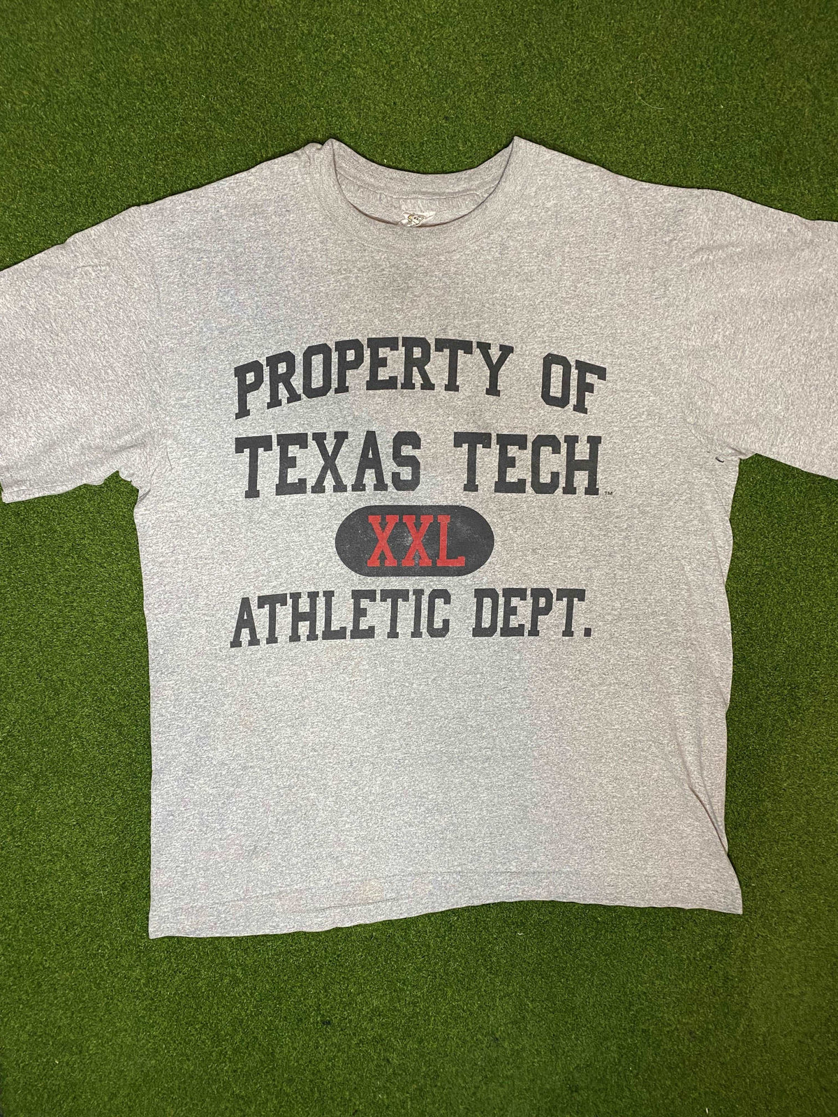 90s Texas Tech Red Raiders - Vintage College Tee Shirt (Large) - Gametime Vintage