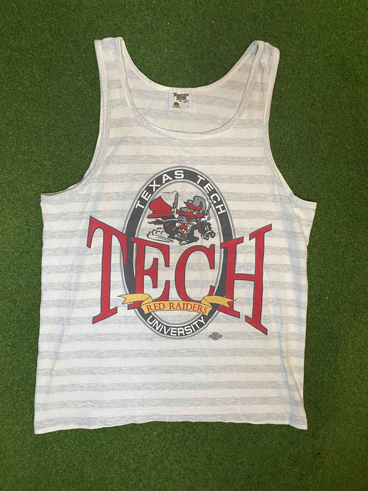 90s Texas Tech Red Raiders - Vintage College Tank (Large) - Gametime Vintage
