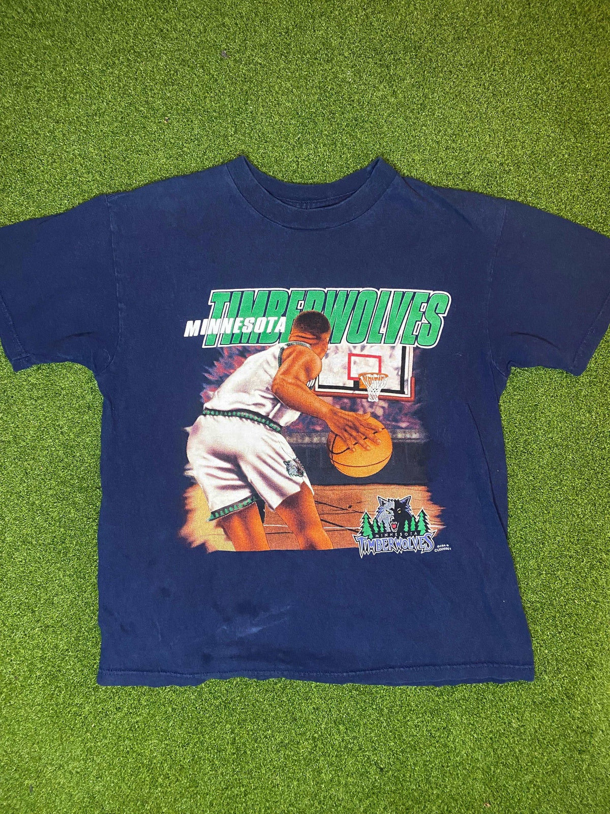 90s Minnesota Timberwolves - Vintage NBA Tee Shirt (Small) - Gametime Vintage