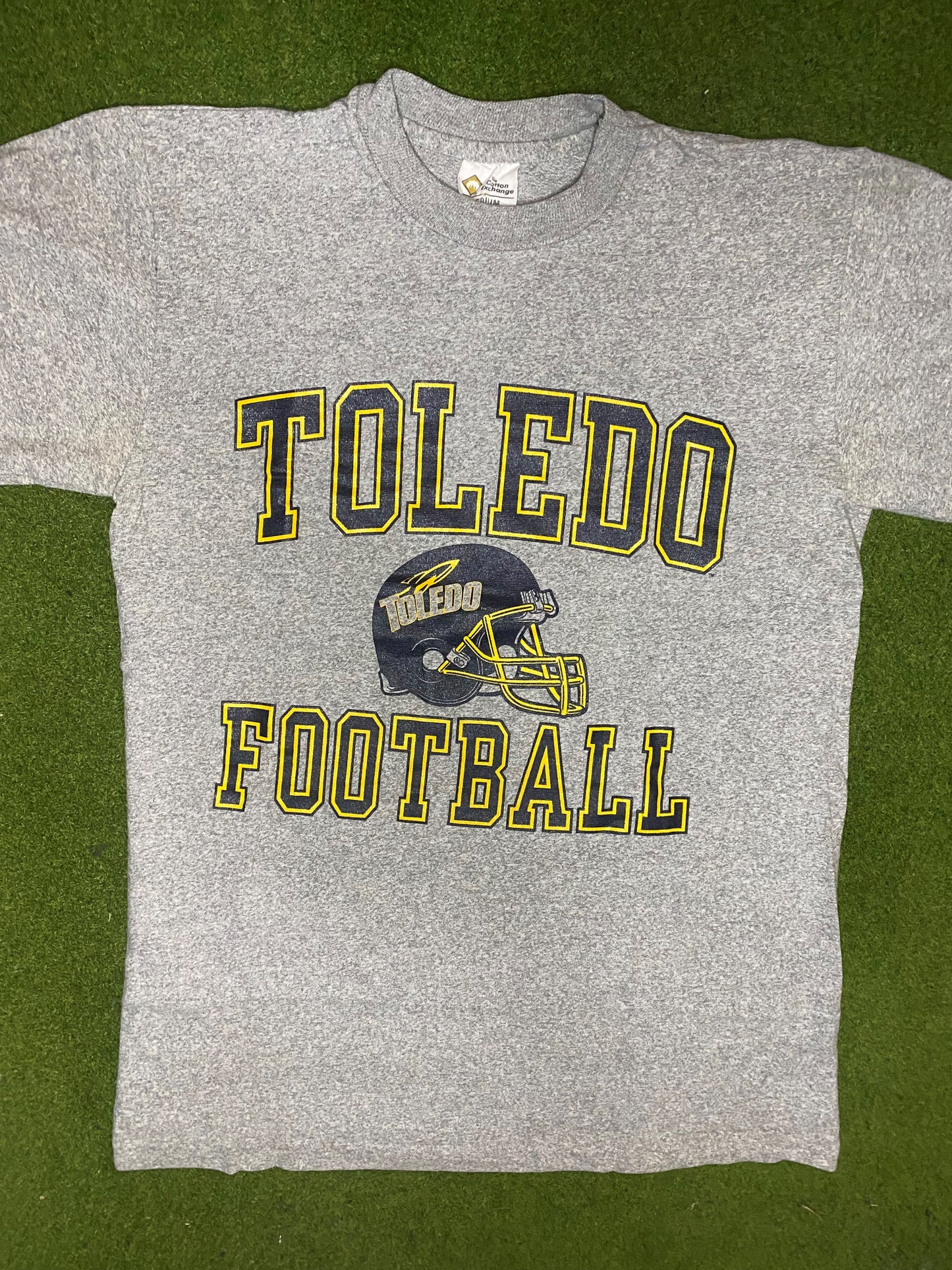 90s Toledo Rockets - Vintage College Football T-Shirt (Medium) - Gametime Vintage