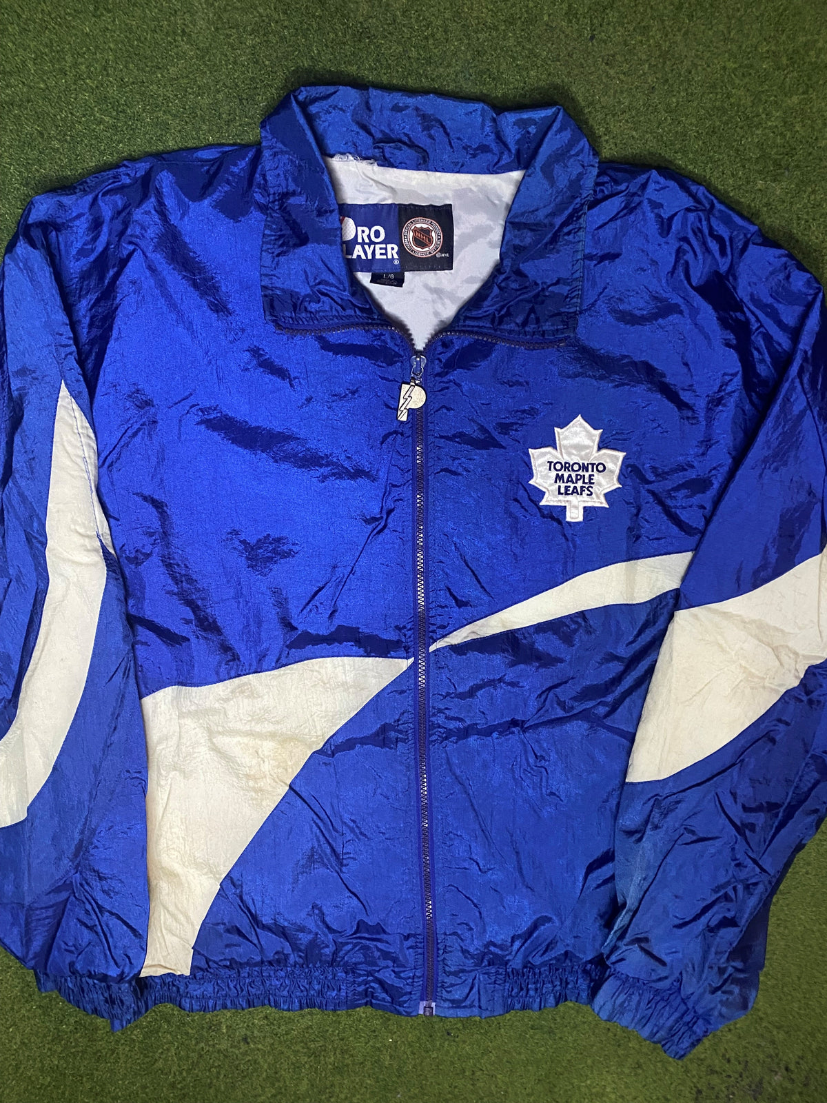 90s Toronto Maple Leafs - Vintage NHL Windbreaker (Large) - Gametime Vintage