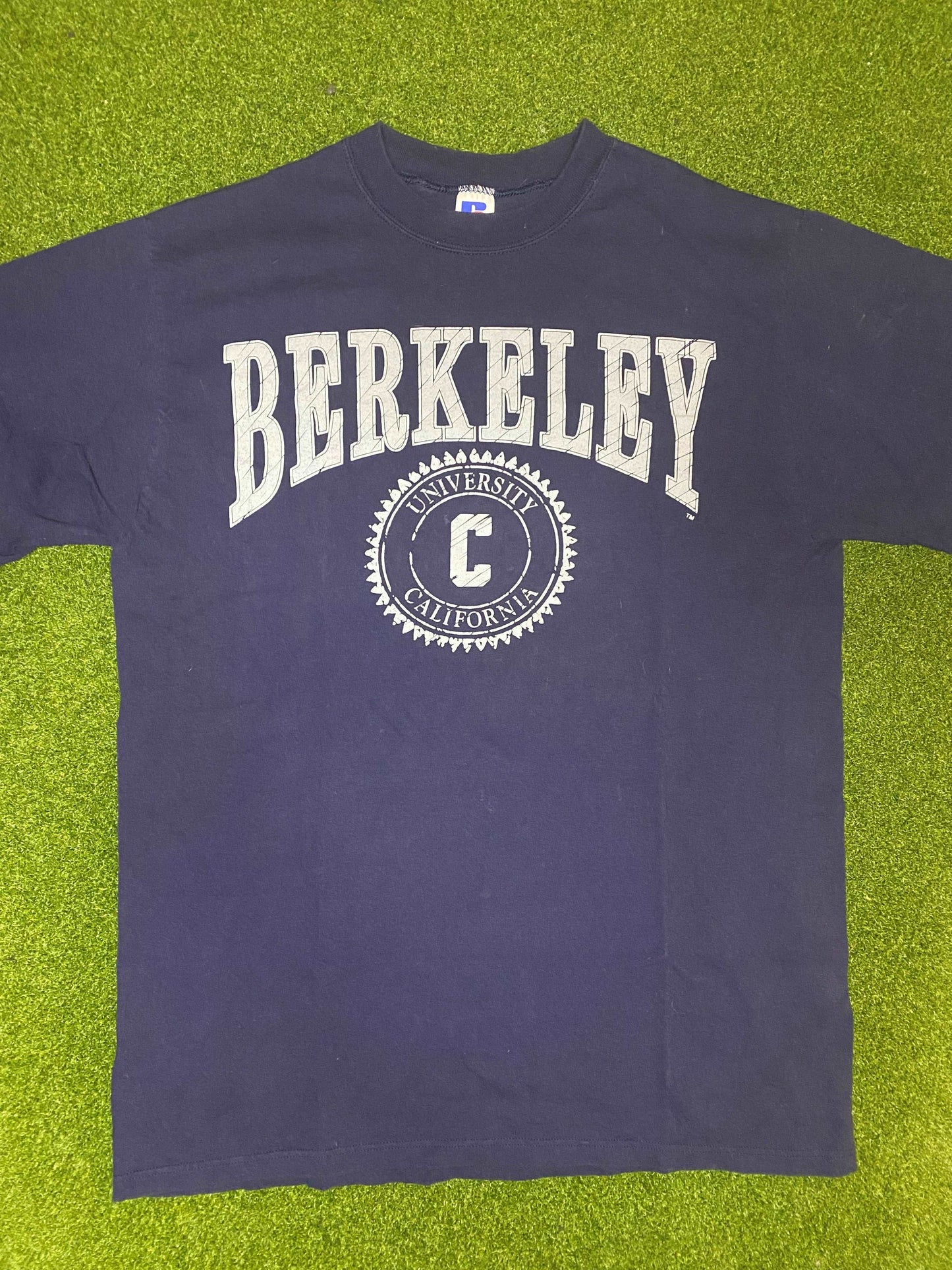90s UC Berkeley Bears - Vintage College Tee Shirt (Large) - Gametime Vintage