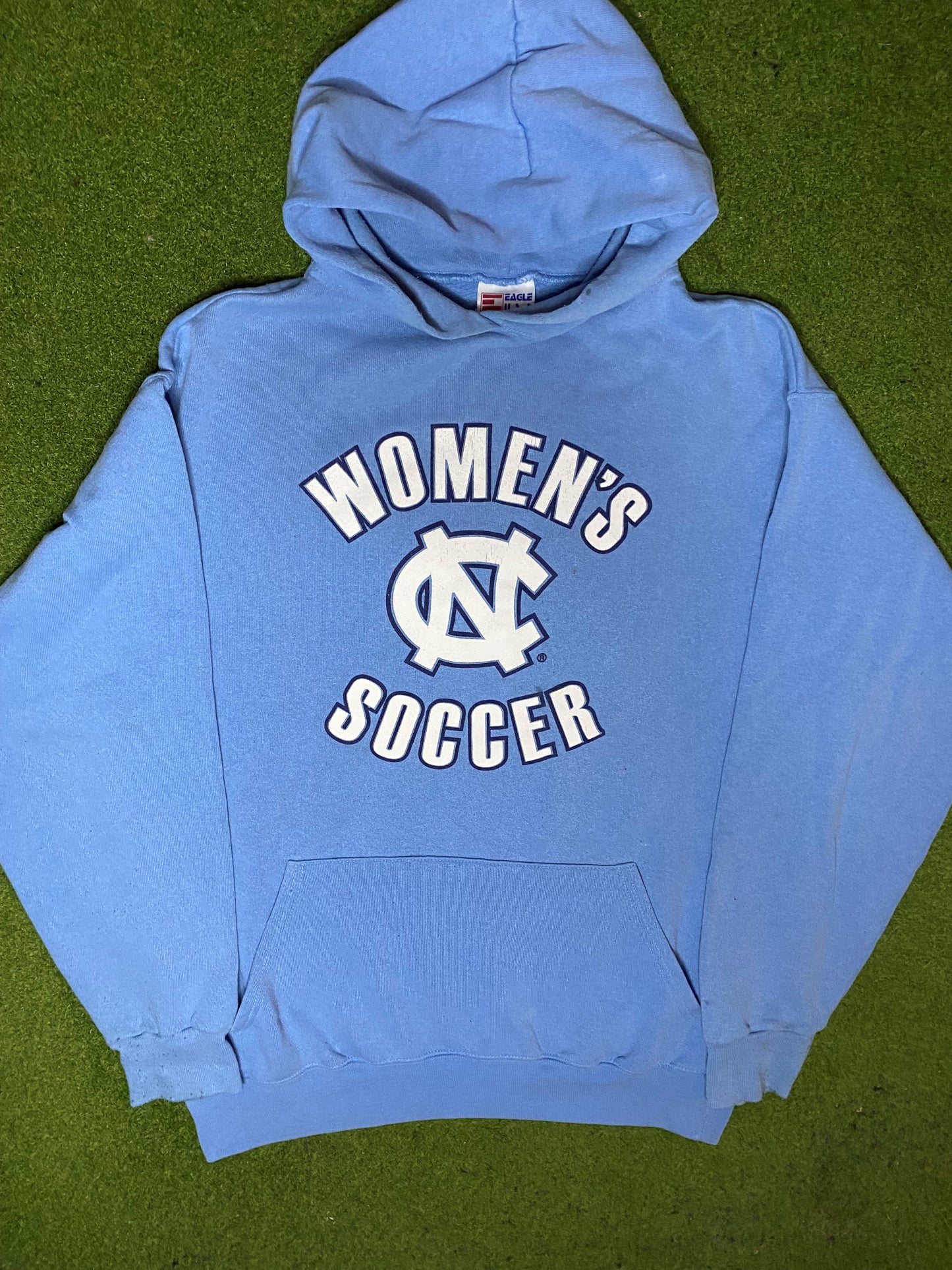 90s UNC Tar Heels - Womens Soccer - Vintage College Hoodie (Medium) - Gametime Vintage