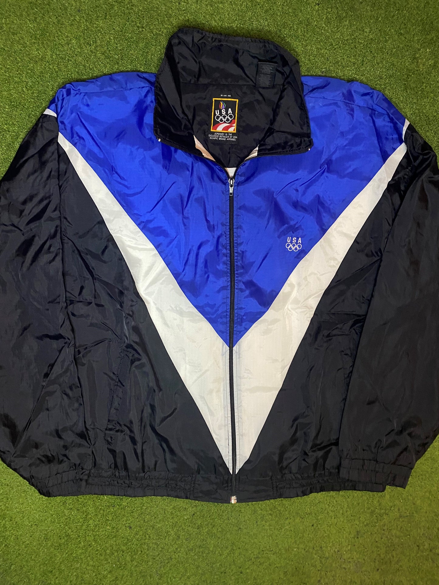 90s USA Olympics - Vintage Windbreaker (Large) - Gametime Vintage