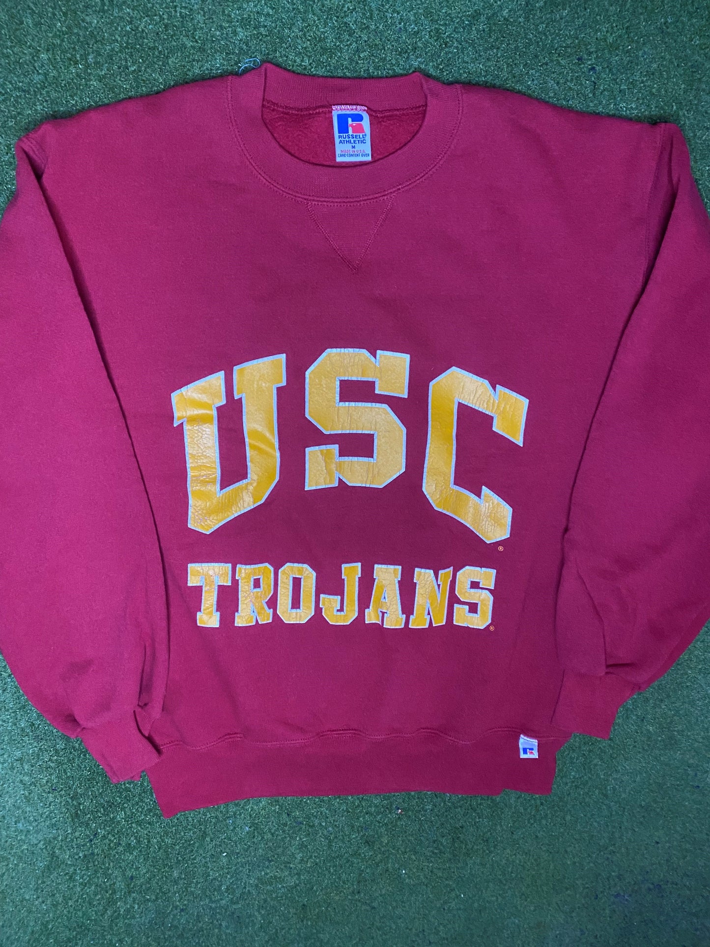 90s USC Trojans - Vintage College Sweatshirt (Medium) - Gametime Vintage