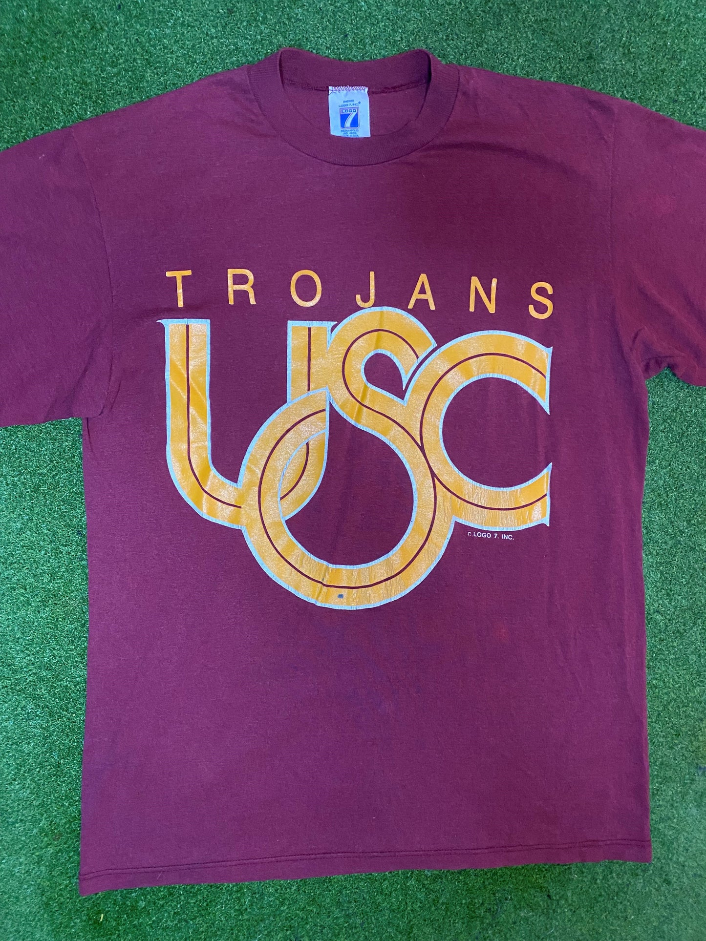90s USC Trojans - Vintage College Tee (Large) - Gametime Vintage