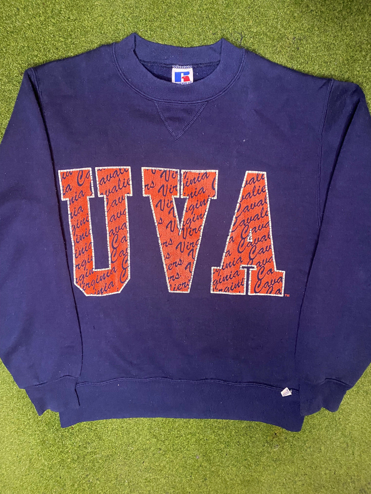 90s Virginia Cavaliers - Vintage College Sweatshirt (Small) - Gametime Vintage