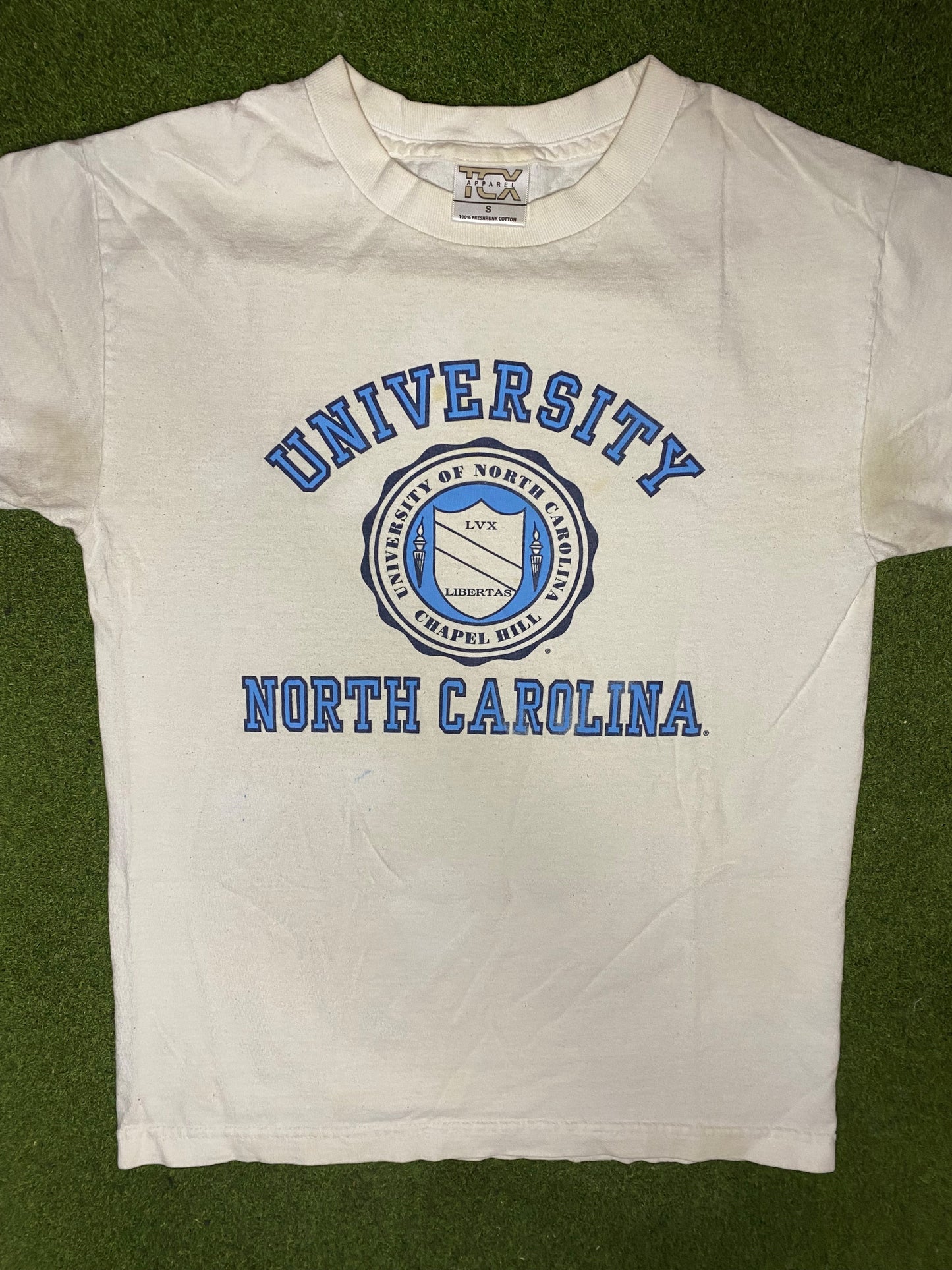 90s North Carolina Tar Heels - Vintage University T-Shirt (Small) - Gametime Vintage