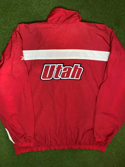 90s Utah Utes - Reebok - Vintage College Windbreaker (Large) - Gametime Vintage
