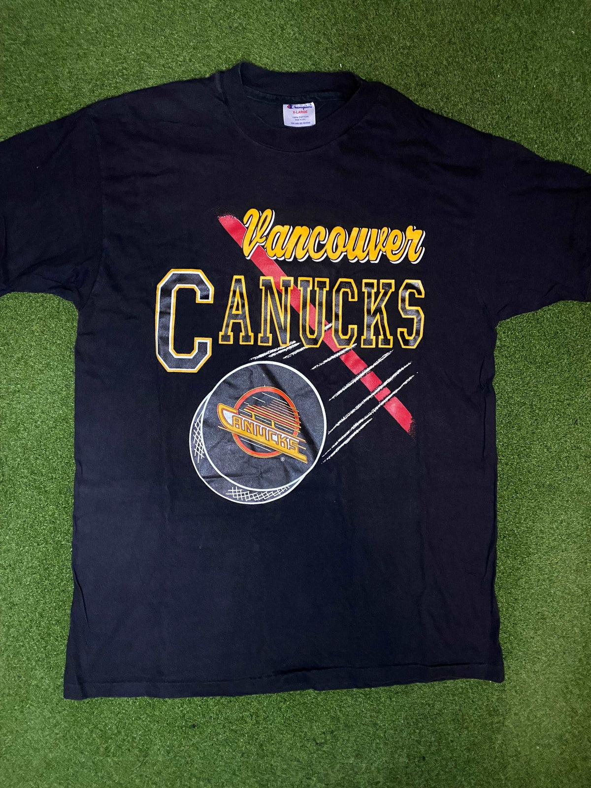 90s Vancouver Canucks - Vintage NHL Tee Shirt (XL) - Gametime Vintage
