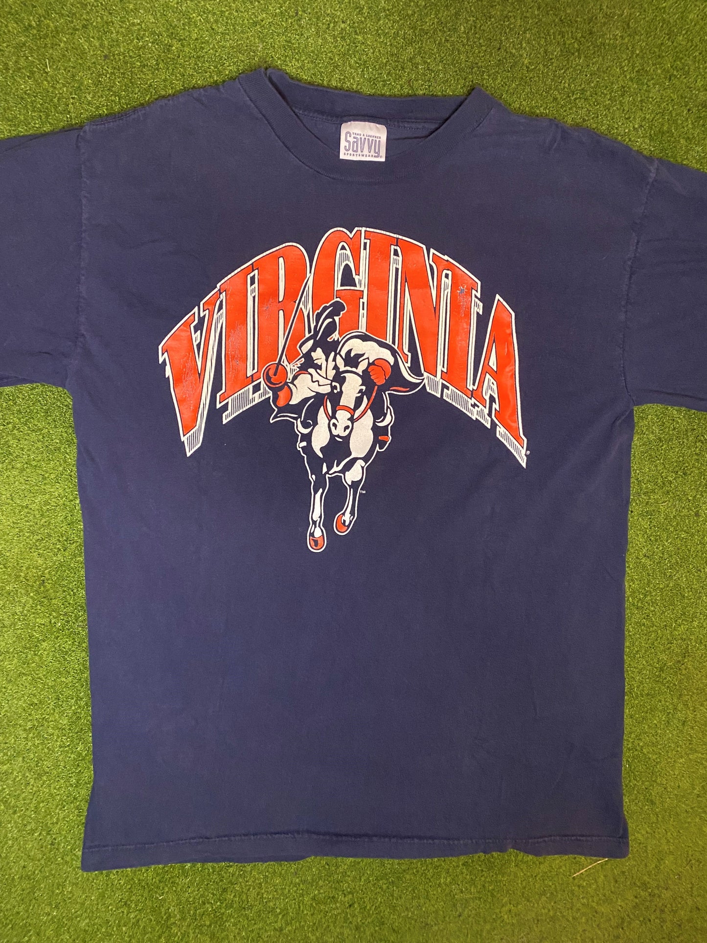 90s Virginia Cavaliers - Vintage College T-Shirt (Large) - Gametime Vintage