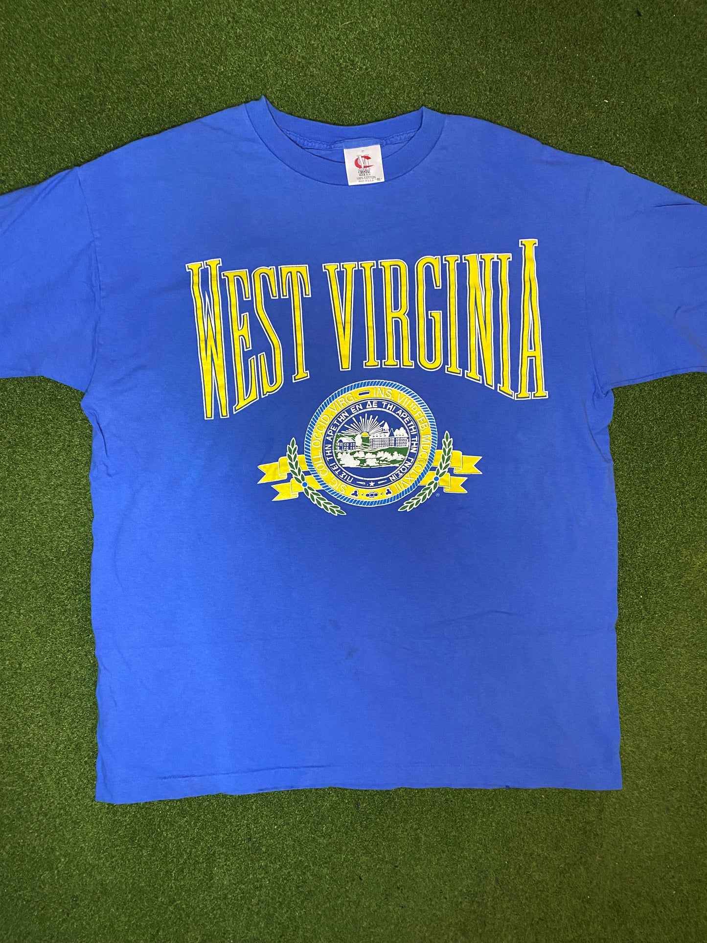90s West Virginia Mountaineers - Vintage University T-Shirt (XL) - Gametime Vintage