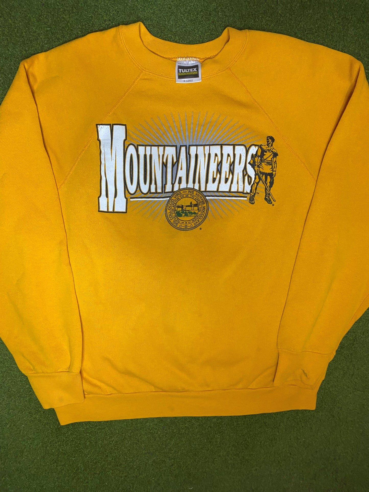 90s WVU Mountaineers - Vintage College Sweatshirt (XL) - Gametime Vintage
