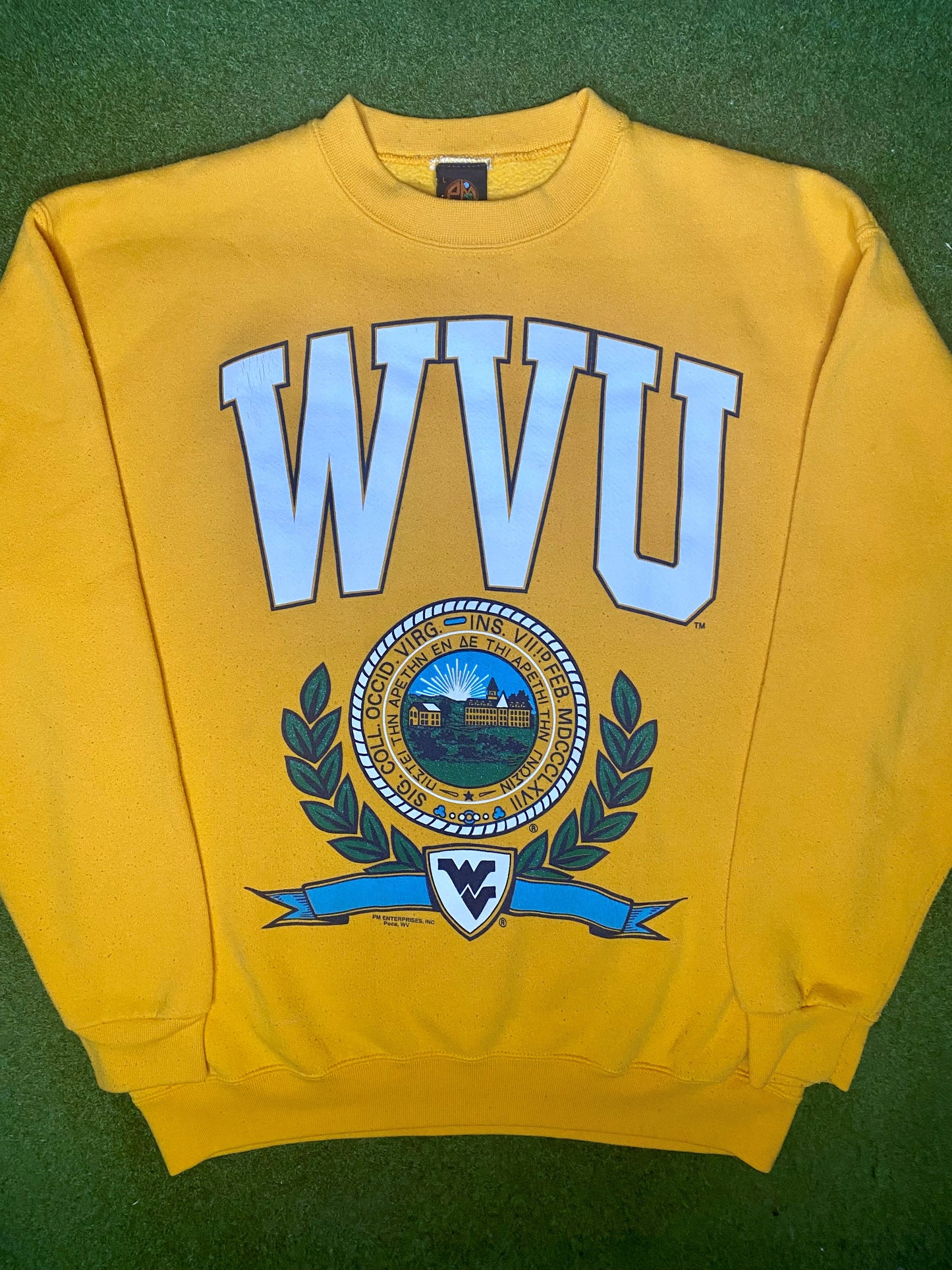 90s West Virginia Mountaineers - Vintage University Sweatshirt (Large)