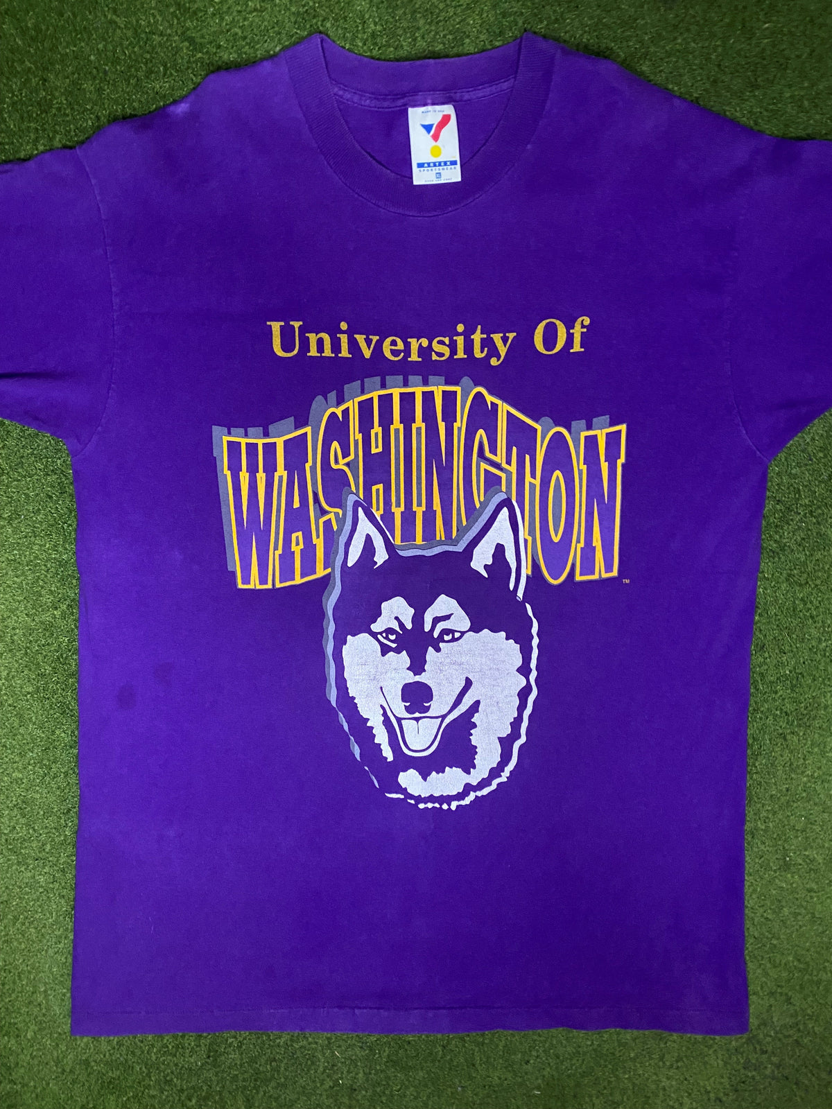 90s Washington Huskies - Vintage College T-Shirt (XL) - Gametime Vintage