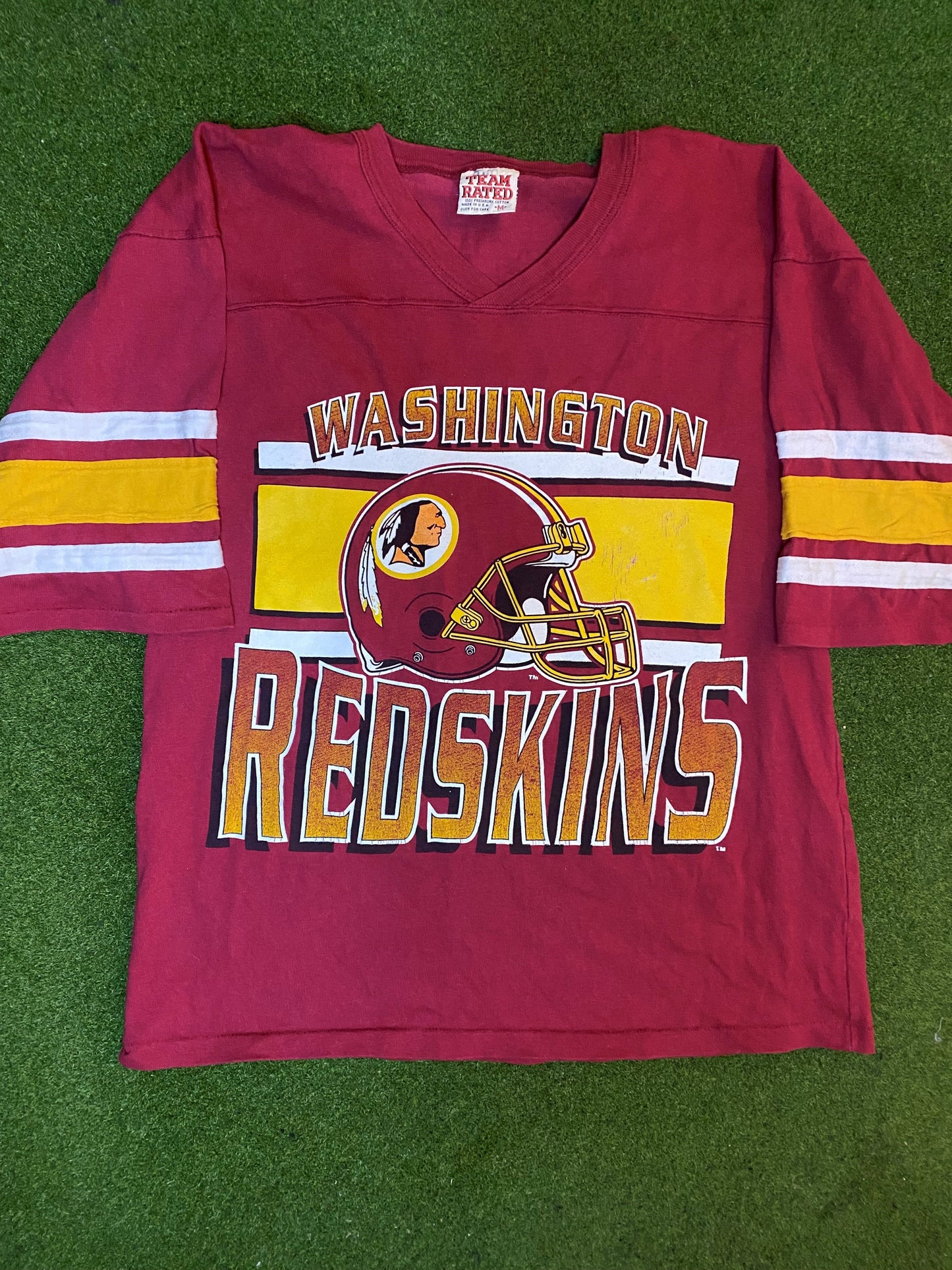 90s Washington Redskins - Vintage NFL 3/4 Sleeve (Medium) - Gametime Vintage