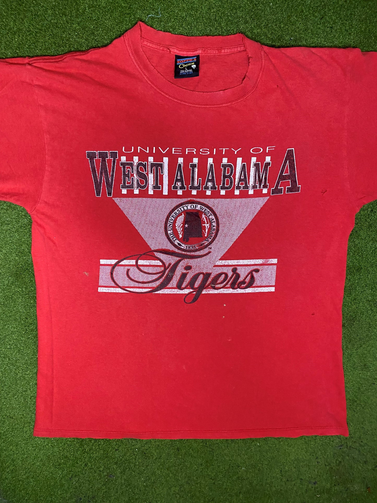 90s West Alabama Tigers - Vintage College T-Shirt (Large) - Gametime Vintage