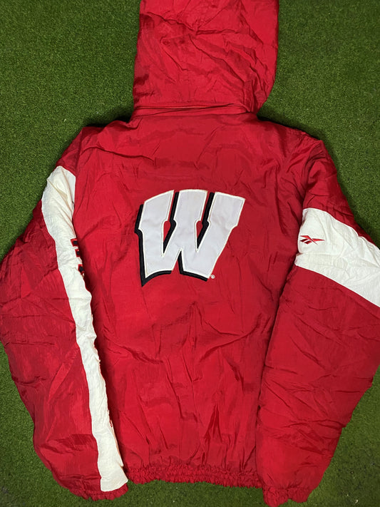90s Wisconsin Badgers - Vintage College Winter Jacket (Medium)