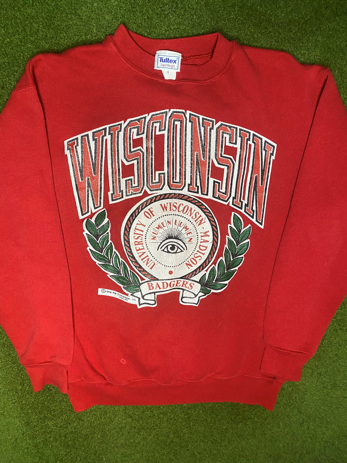 1989 Wisconsin Badgers - Vintage University Sweatshirt (Medium) - Gametime Vintage
