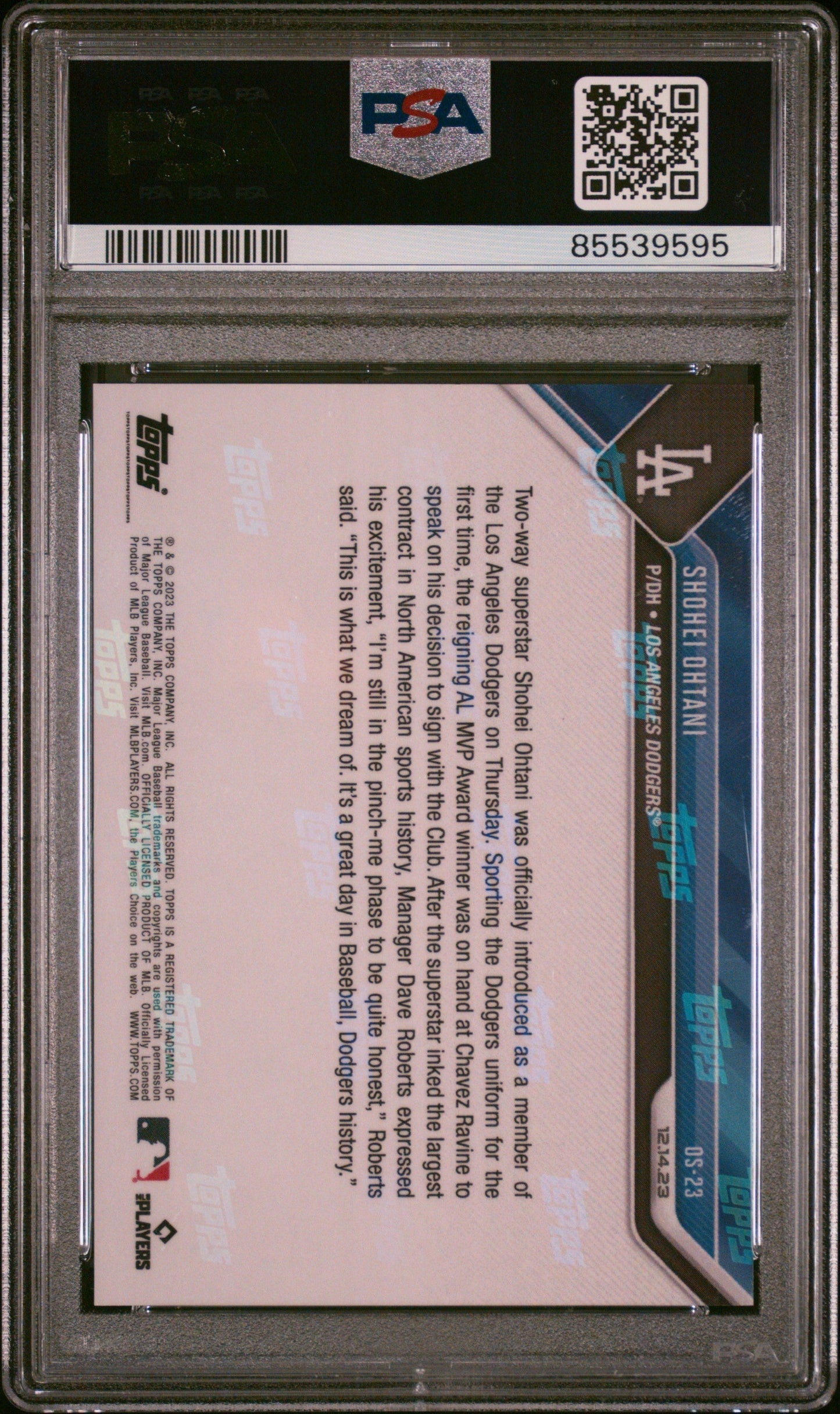 Graded 2023 Topps Now Shohei Ohtani #OS23 Offseason Baseball Card PSA 10 Gem Mint