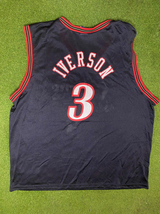 1996-2002 Philadelphia 76ers - Allen Iverson #3 - Vintage NBA Jersey (44) - Gametime Vintage