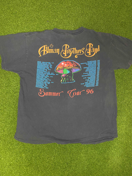 1996 Allman Brothers Band - Summer Tour - Vintage Band Tee Shirt (XL) - Gametime Vintage