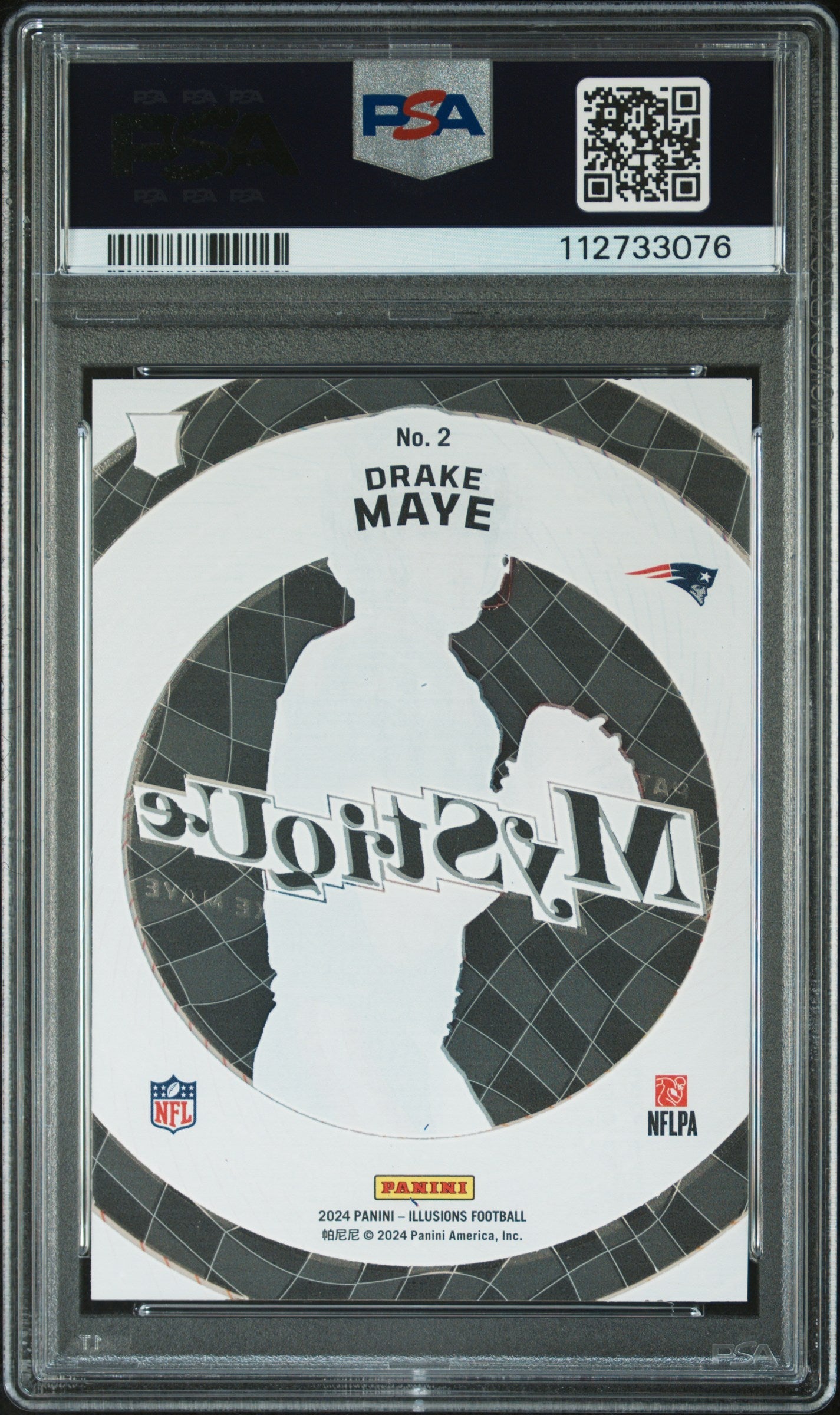 Graded 2024 Panini Illusions Drake Maye #2 Mystique Rookie RC Football Card PSA 10 Gem Mint