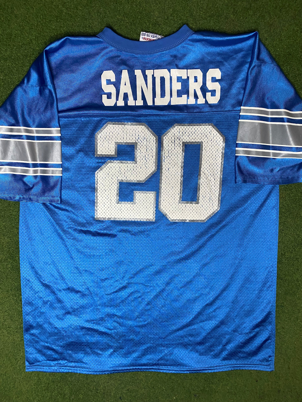 1989-1998 底特律雄狮队 - 巴里·桑德斯 #20 - 复古NFL球衣 (青少年XL)