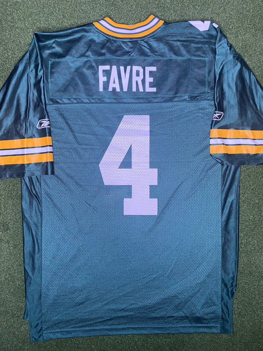 2002-2007 Green Bay Packers - Brett Favre #4 - Vintage NFL Jersey (Large)